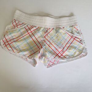 Xhilaration Board Shorts Women M White Pink Colorful Summer Swim‎ Coverup Beach